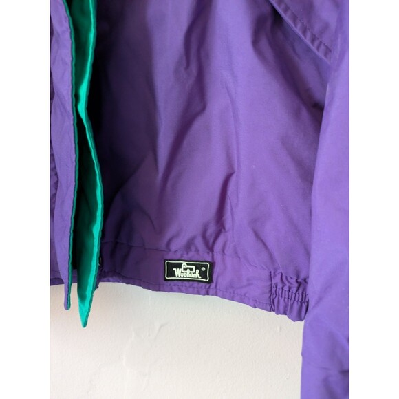 Vintage Woolrich Jacket Womens Medium Purple Green Ski coat, bomber, outer shell - Picture 4 of 5